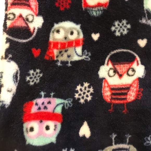 Secret Treasures fluffy dark blue pull-on sleep pants with owl pattern (S) - Picture 9 of 9